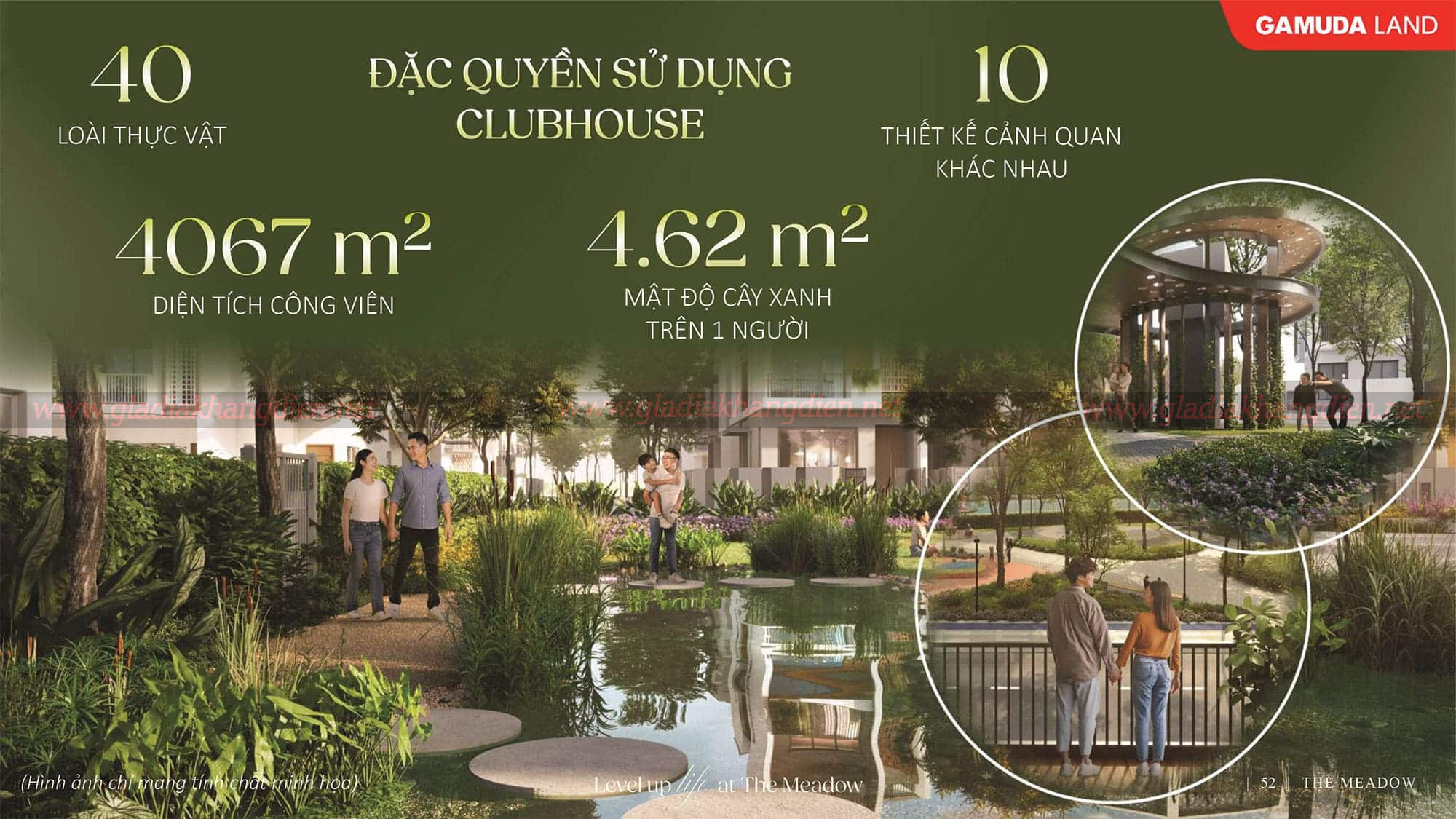 Đặc quyền sử dụng Club House tại dự án Spring Ville của chủ dầu tư Gamuda Land.