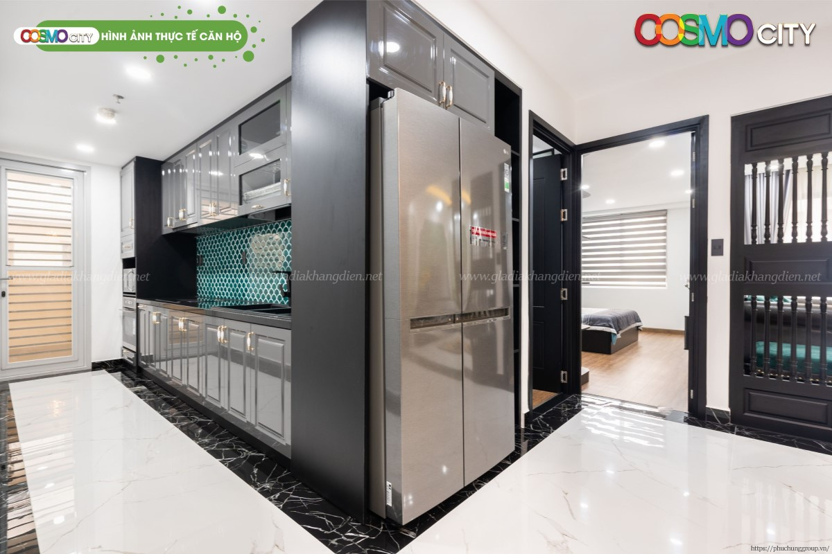 Phòng Bếp Cosmo City Với đầy đủ Thiết Bị Hiện đại