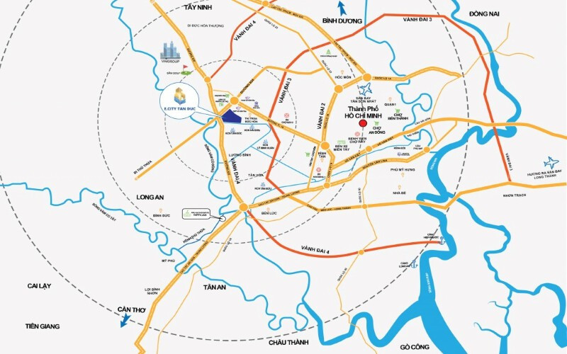 Vị trí ECity Tân Đức