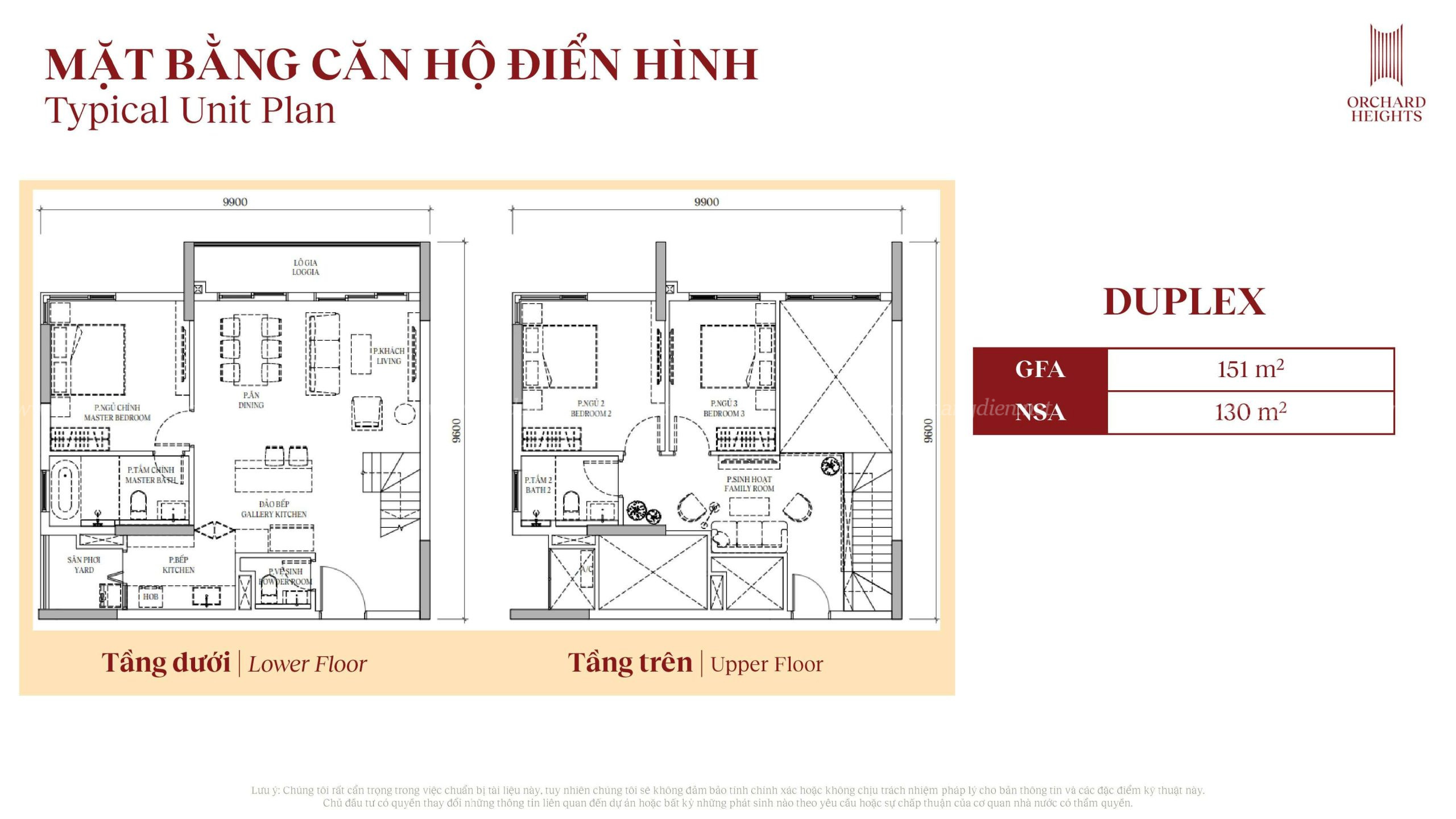 layout căn hộ duplex Orchard Heights Sycamore Bình Dương layout căn hộ duplex Orchard Heights Sycamore Bình Dương