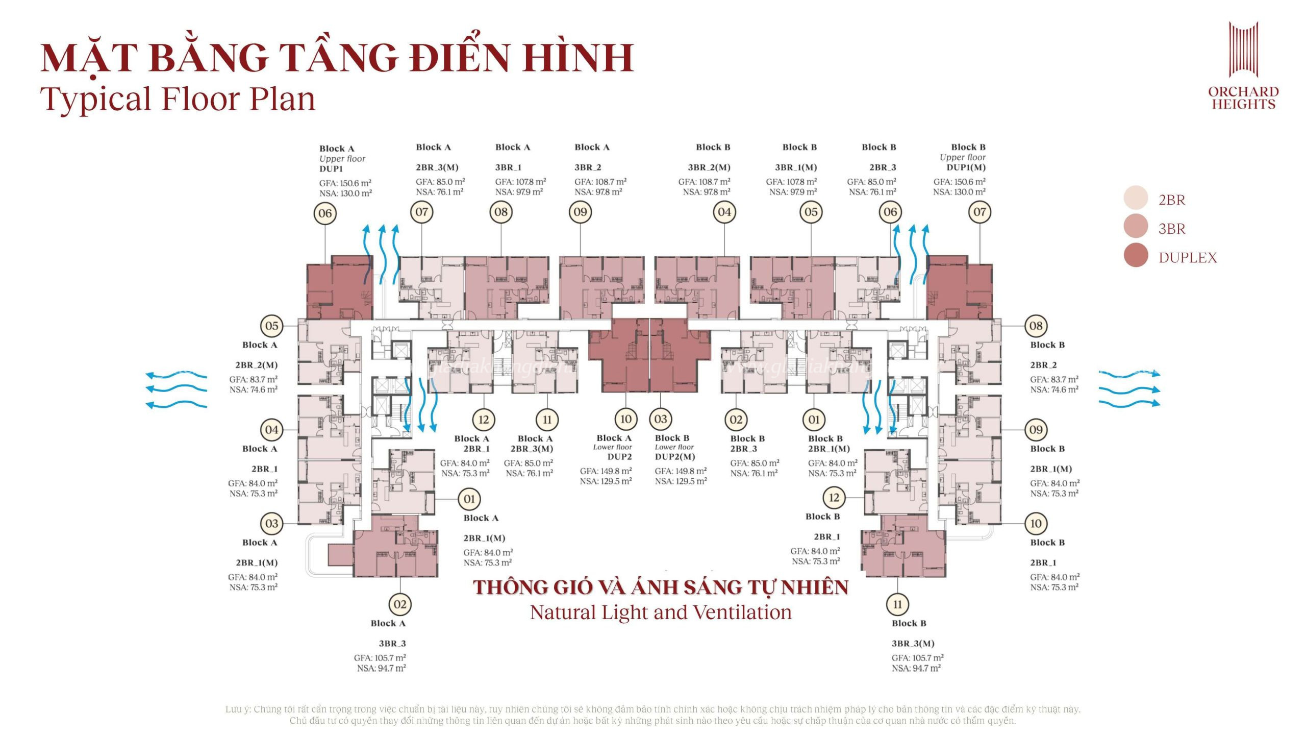 mặt bằng tầng Orchard Heights điển hình mặt bằng tầng Orchard Heights điển hình