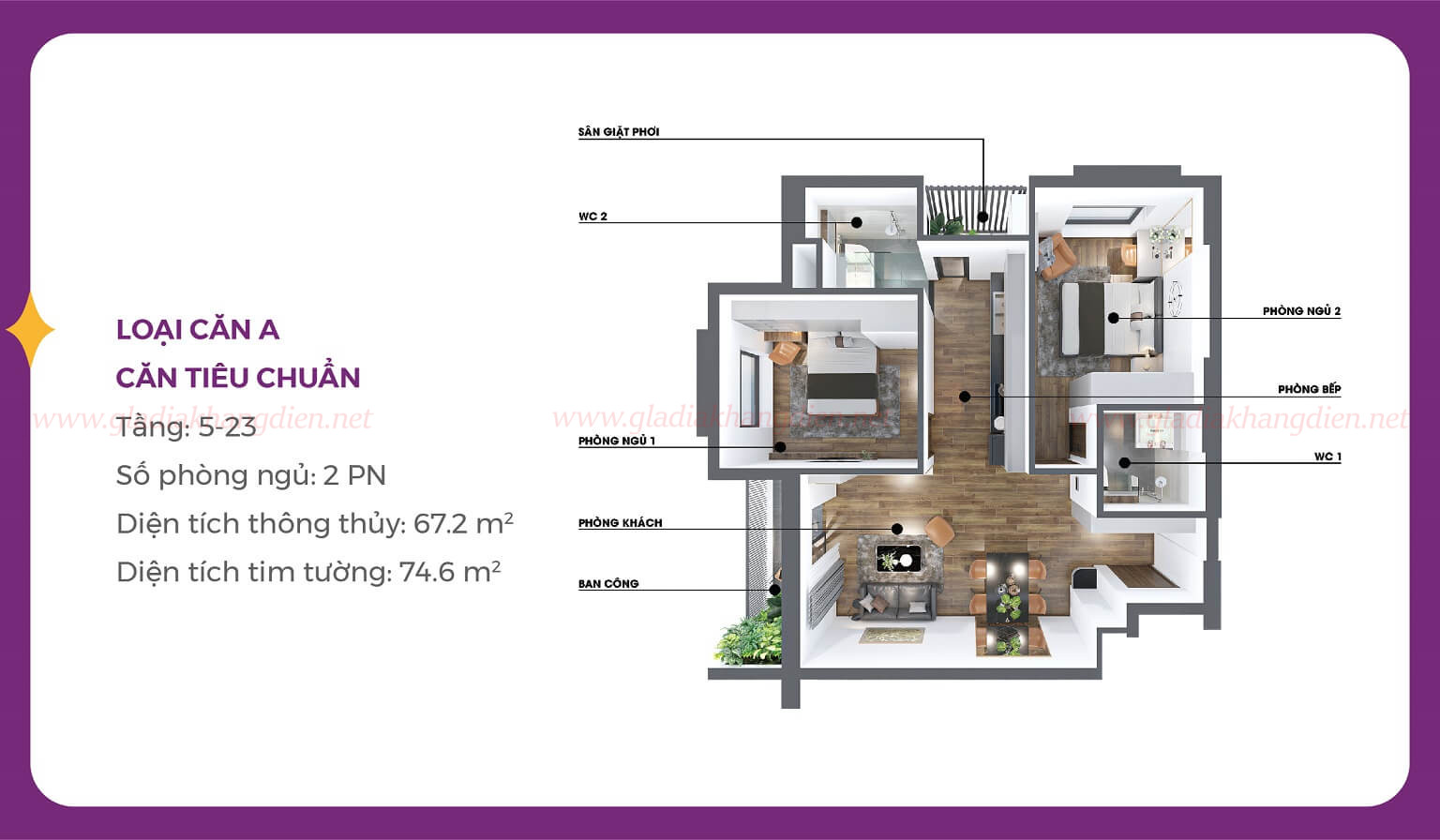 thiết kế căn hộ mia center point đà nẵng loại căn a