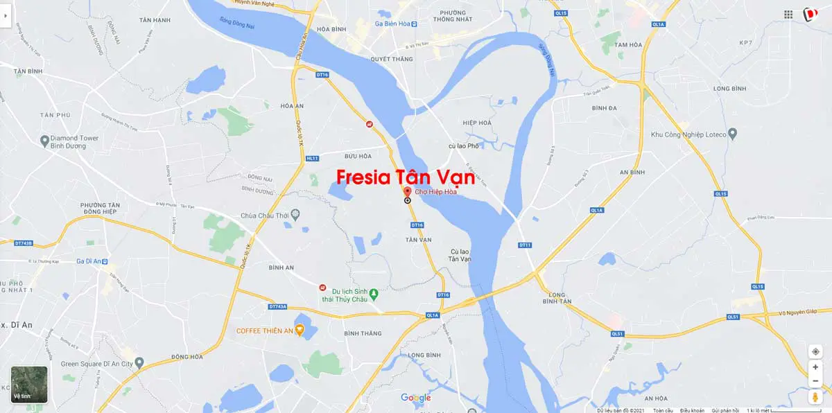 Vị trí Fresia Tân Vạn